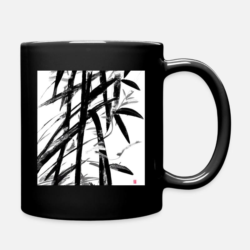 Peinture sur bambou Sumi-e - Mug uni - noir