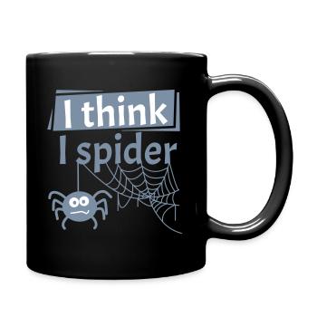 I Think I Spider - Denglish Denglisch Englisch fun - Tasse einfarbig - Schwarz - Rechts