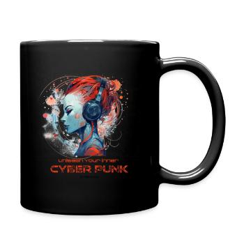 CyberInk Tech-Tattoo 9 - Tasse einfarbig - Schwarz - Rechts