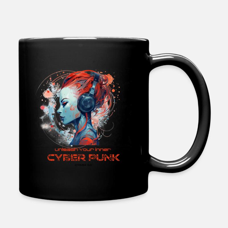 CyberInk Tech-Tattoo 9 - Tasse einfarbig - Schwarz