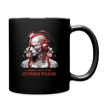 CyberInk Tech-Tattoo 8 - Tasse einfarbig - Schwarz - Rechts