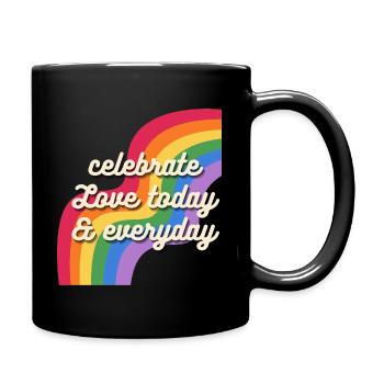 CELEBRATE LOVE : Pride - Tasse einfarbig - Schwarz - Rechts
