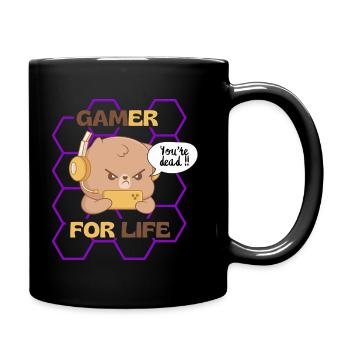 GAMER FOR LIFE - Full Colour Mug - black - Right