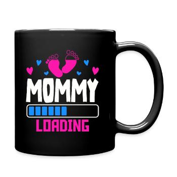 Werdende Mutter, Endlich werde ich ein Mama - Tasse einfarbig - Schwarz - Rechts