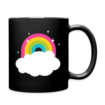 Arc-en-ciel dans le ciel - Mug uni - noir - Droite