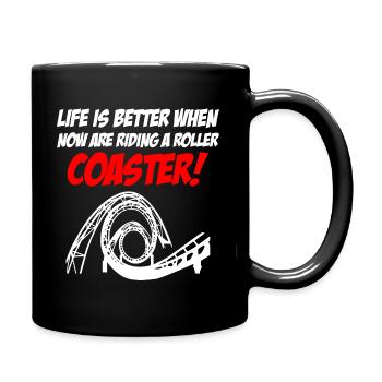 Riding Roller Coaster - Full Colour Mug - black - Right