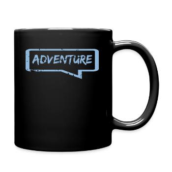 Adventure, Outdoor, Survival - Tasse einfarbig - Schwarz - Rechts