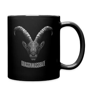 Goassnmassbaze Ziege Bier bayerisch Motiv bayrisch - Tasse einfarbig - Schwarz - Rechts
