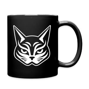 Cat Head - Full Colour Mug - black - Right