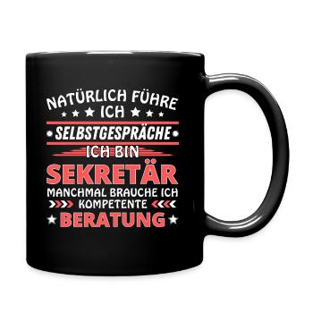 Je me parle à soi-même - Édition secrétaire - Mug uni - noir - Droite