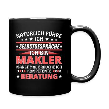 Je me parle à vous-même - Édition Broker - Mug uni - noir - Droite