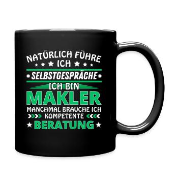 Je me parle à vous-même - Édition Broker - Mug uni - noir - Droite
