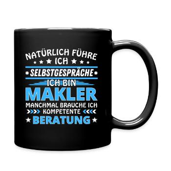 Je me parle à vous-même - Édition Broker - Mug uni - noir - Droite