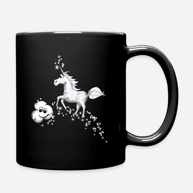 Einhorn - Tasse einfarbig - Schwarz