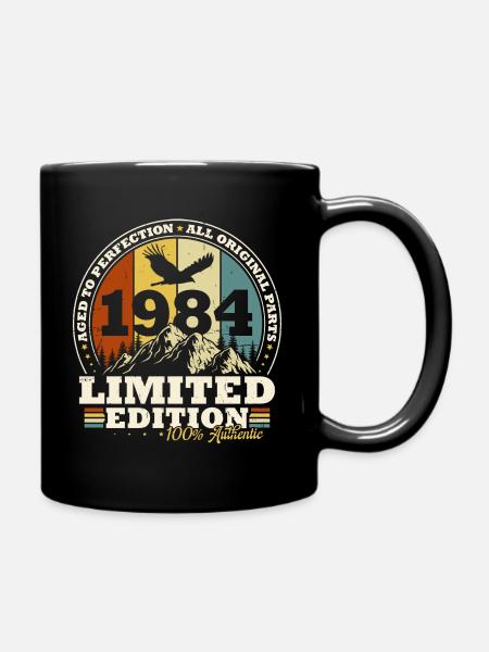 Original 1984 Vintage Birthday Vintage Gift - Full Colour Mug - black