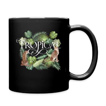 Tropical Summer - Tasse einfarbig - Schwarz - Rechts