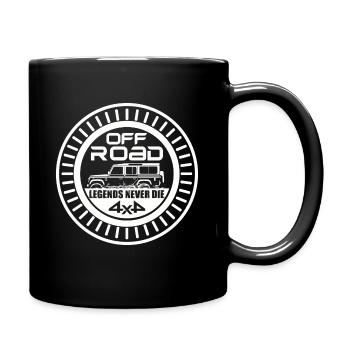 4x4 Offroad - Legends never die - Defender 90 110 - Tasse einfarbig - Schwarz - Rechts