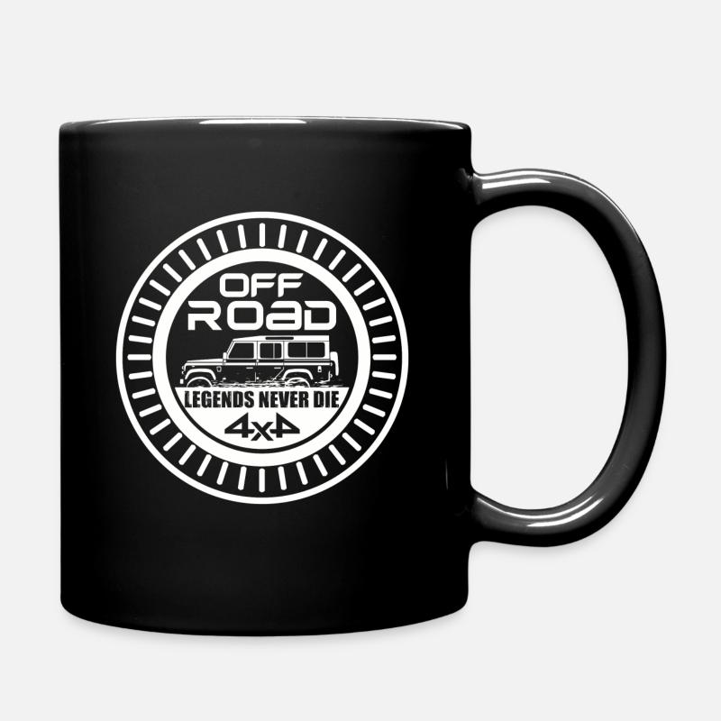 4x4 Offroad - Legends never die - Defender 90 110 - Tasse einfarbig - Schwarz