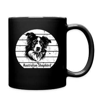 Australian Shepherd Bestseller Aussi Vintage - Full Colour Mug - black - Right