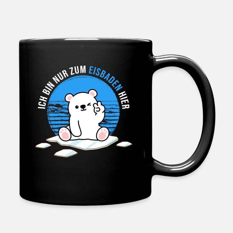 eisbader winterbader eisbär eisbaden - Tasse einfarbig - Schwarz