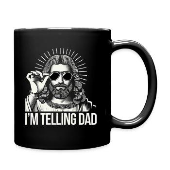 I'm telling Dad - Full Colour Mug - black - Right
