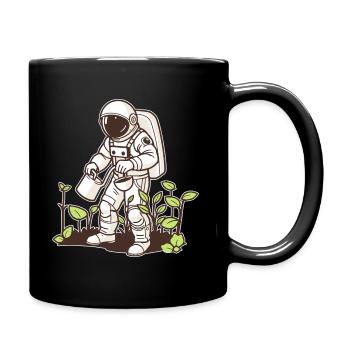 Astronaute Gärtner - L’espace rencontre la nature - Mug uni - noir - Droite