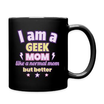 Mother Geek, Mother's Day Gift, Technology - Full Colour Mug - black - Right