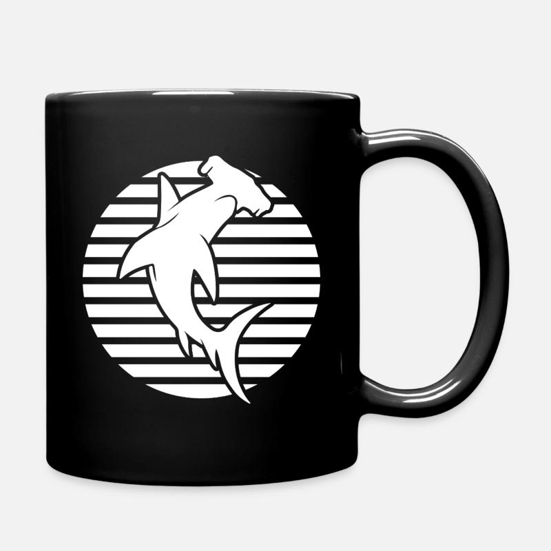 Hammerhai, Tauchen - Tasse einfarbig - Schwarz