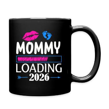 Mommy Loading Annonce de grossesse 2026 - Mug uni - noir - Droite