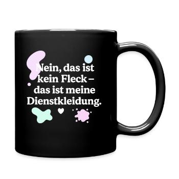 Das ist kein Fleck! (weiß & bunt) - Tasse einfarbig - Schwarz - Rechts