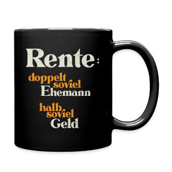 Retirement Pension Lustig - Full Colour Mug - black - Right