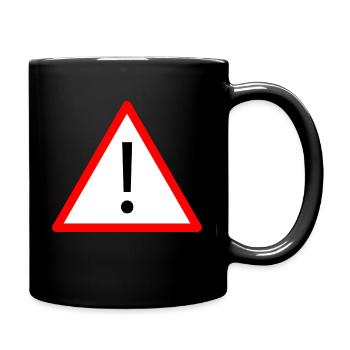 Achtung! - Tasse einfarbig - Schwarz - Rechts