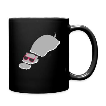 Chillin ‚Hippo - Tasse einfarbig - Schwarz - Rechts