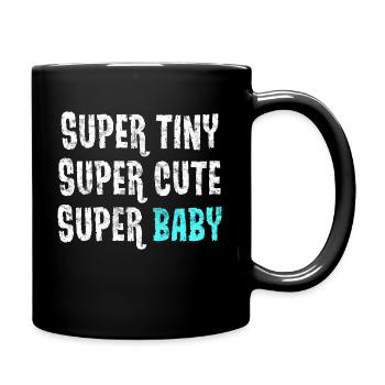 Super petit - super mignon - super bébé - bleu - Mug uni - noir - Droite
