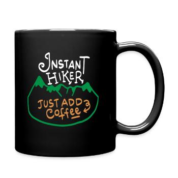 Instant Hiker Just add Coffee Gift - Full Colour Mug - black - Right