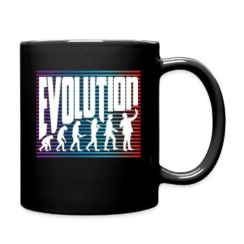 Evolution - Tasse einfarbig - Schwarz - Rechts