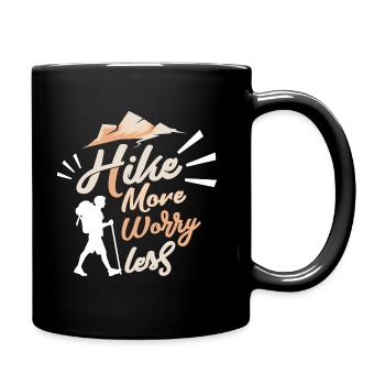 Randonnée plus - s'inquiéter moins - Mug uni - noir - Droite