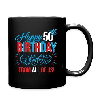 50. Geburtstag 50 Jahre alt Geburtstag Geschenk - Tasse einfarbig - Schwarz - Rechts