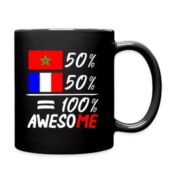 Moitié Français Marocain - Tasse einfarbig - Schwarz - Rechts
