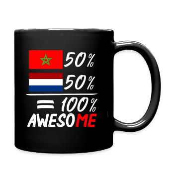 Half Nederlander half Marokkaan - Tasse einfarbig - Schwarz - Rechts