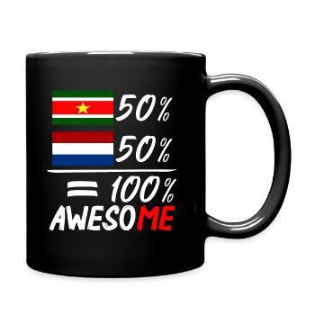 Half Nederlander half Surinaams - Tasse einfarbig - Schwarz - Rechts