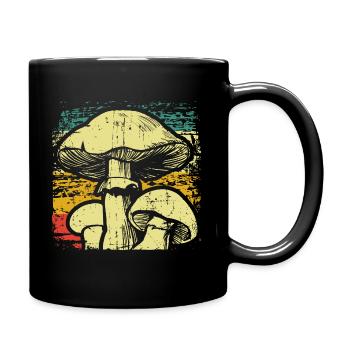 Mushrooms mushroom pickers - Full Colour Mug - black - Right