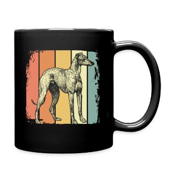 Chiens lévriers - Mug uni - noir - Droite