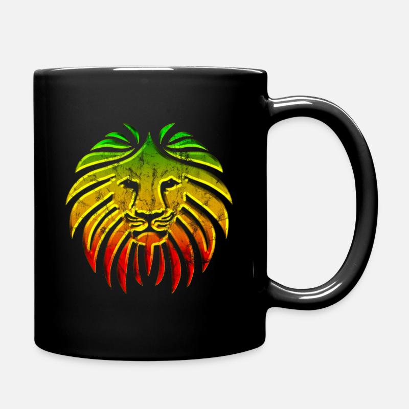 LIKE A LION Reggae Löwe Rasta Revolution Musik - Tasse einfarbig - Schwarz