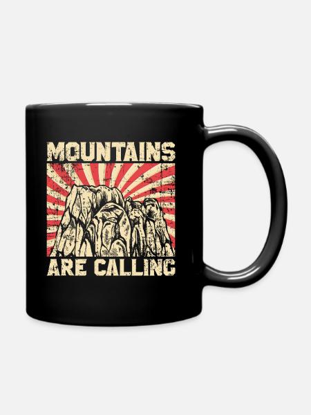 Mountains Mountaineers - Full Colour Mug - black