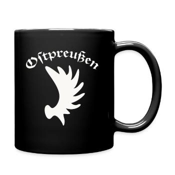 Alte Heimat Ostpreussen Elchschaufel Symbol 2 - Tasse einfarbig - Schwarz - Rechts