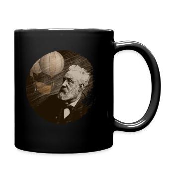 Visionnaire - Jules Verne Véhicule Aéronautique 1 - Mug uni - noir - Droite