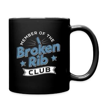 Member Of The Broken Rib Club Gift - Full Colour Mug - black - Right