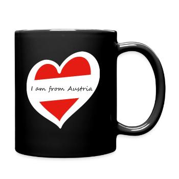I am from Austria. - Mug uni - noir - Droite