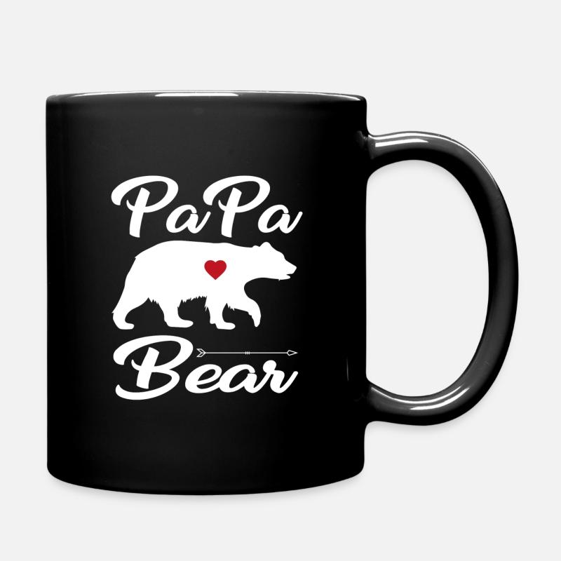 PAPA BÄR - PAPA BEAR - Tasse einfarbig - Schwarz